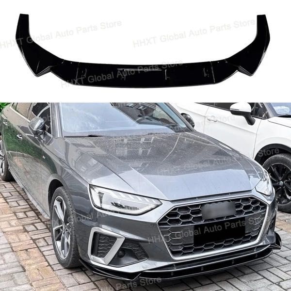 Губа на передний бампер сплитер AUDI A4 S4 B9 9.5 S Line накладка а4