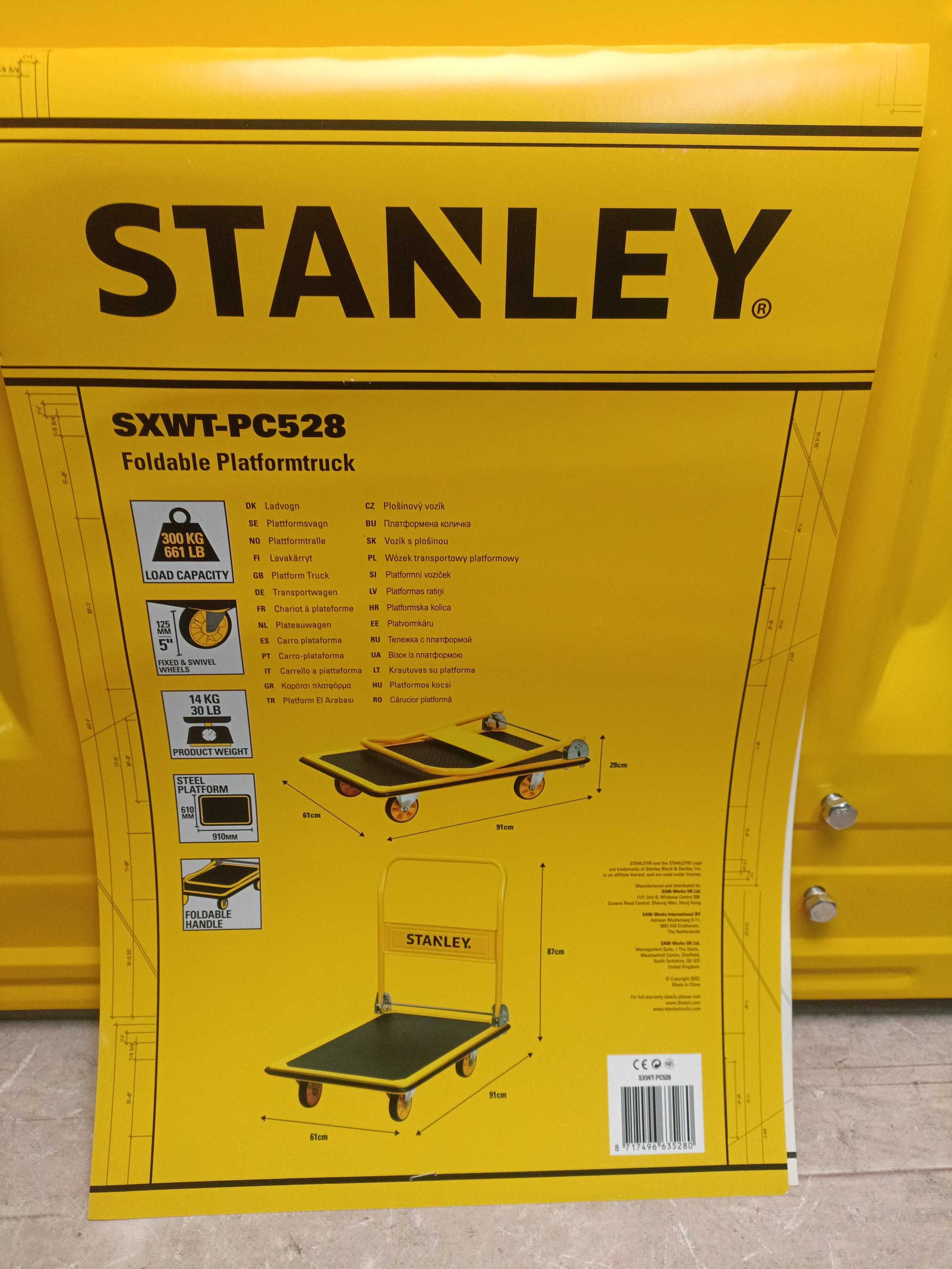 STANLEY PC528 візок з платформою (91смх61см) складський до 300кг