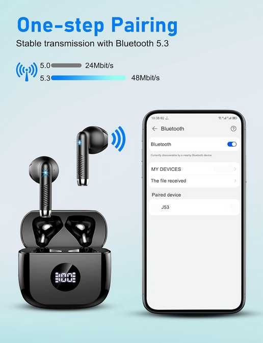 Бездротові навушники Zakotu J53 Bluetooth 5.3 40H