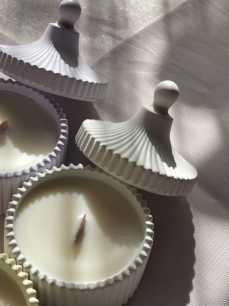 Соєва свічка, ароматична свічка з соєвого воску, Кашпо, Скринька
