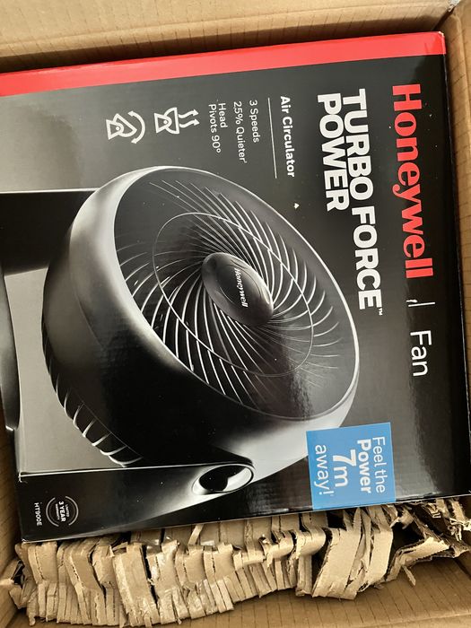 HONEYWELL HT900E Wentylator biurkowy, cichy, TURBO FAN