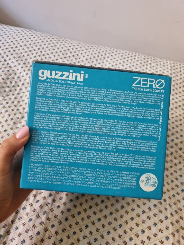Guzzini zero, wyjątkowe, nietuzinkowe pudełko na lunch, sałatkę, lunch