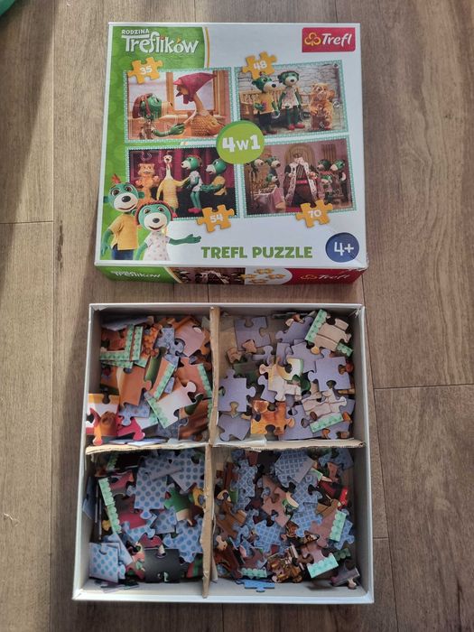 Puzzle: Rodzina Treflikow 4w1, 4+, Trefl
