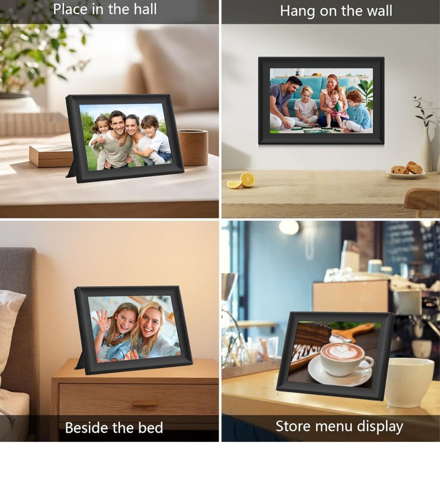 Ramka cyfrowa Frameo 10,1” czujnik ruchu rotacja WiFi dotykowy ekran