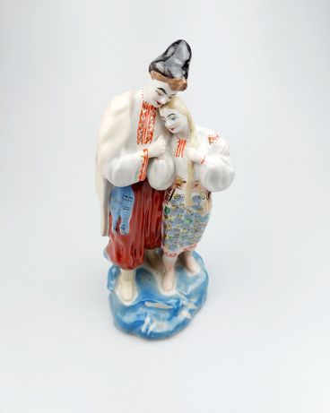 Porcelanowa Figurka, kozacka para, lata 70, Połonne, Ukraina