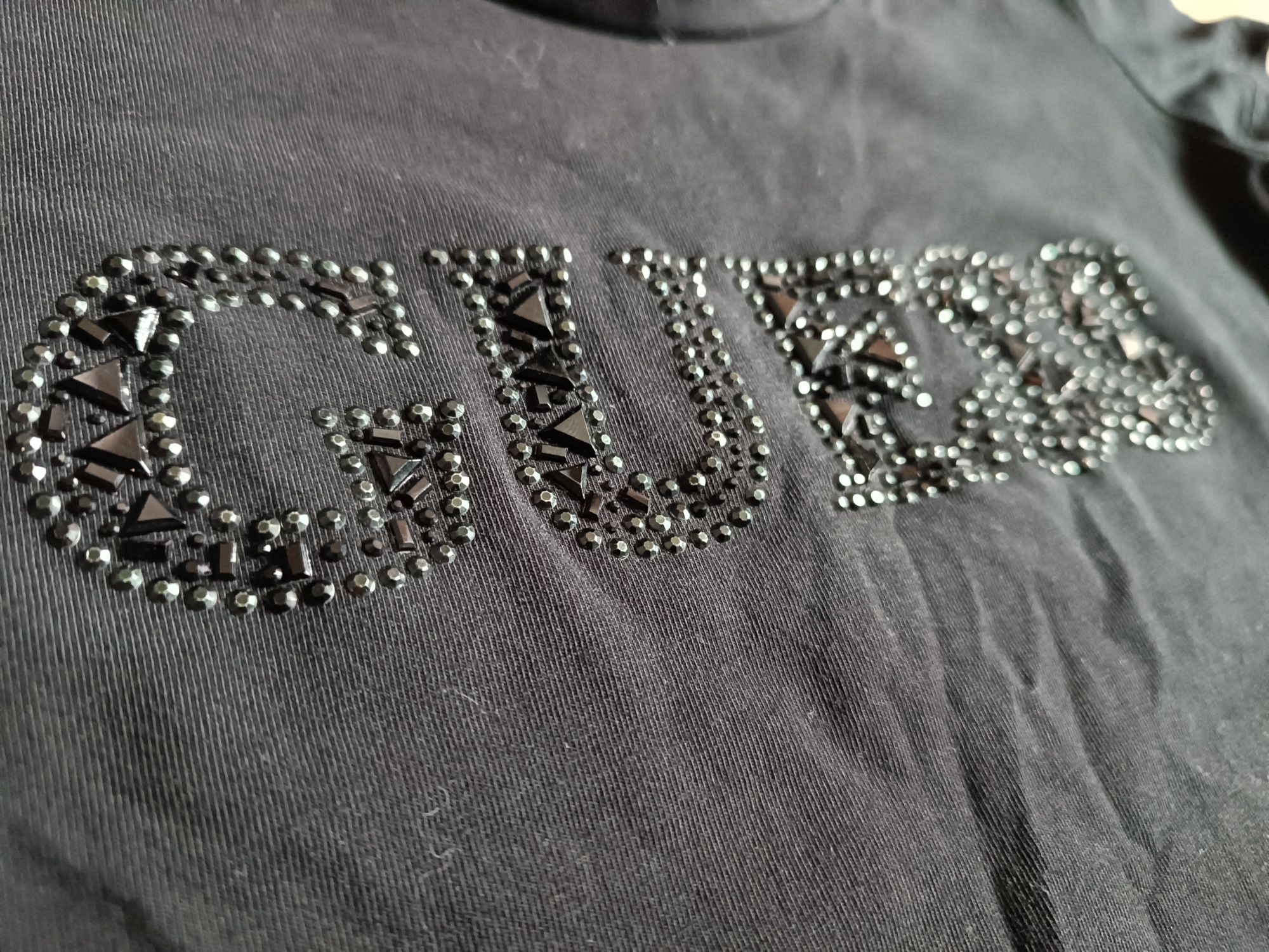 Guess koszulka t-shirt czarna damska S XXS