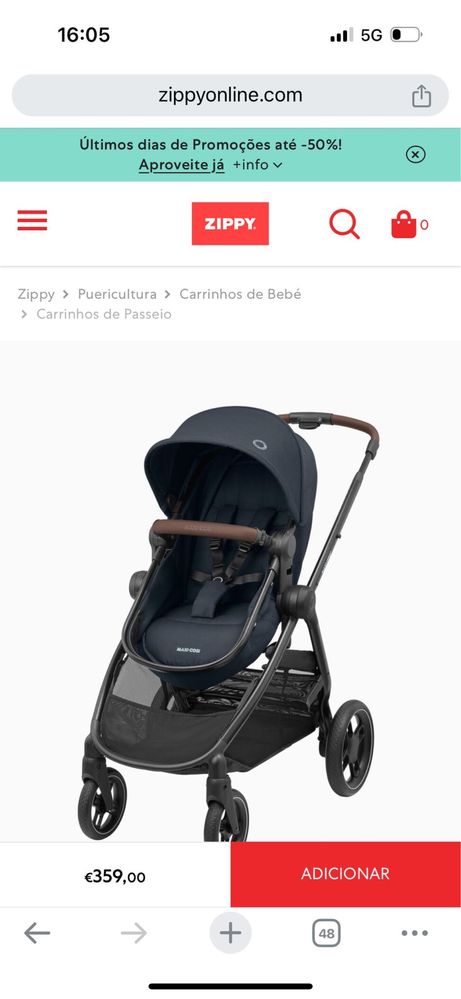 Grande oportunidade carrinho Maxi-cosi praticamente novo