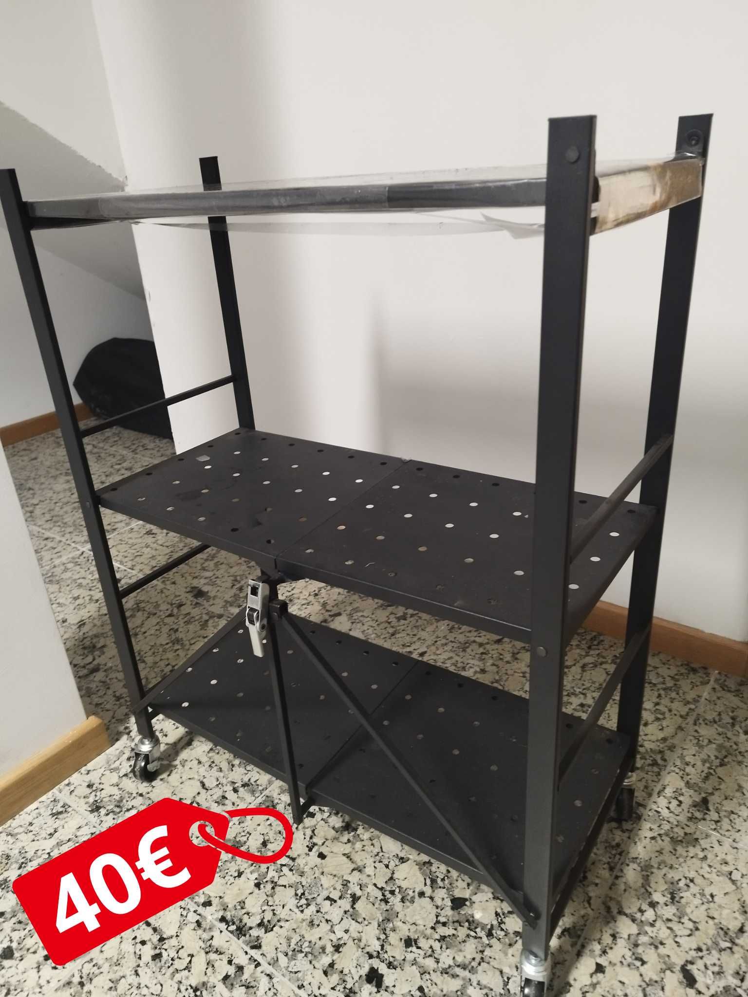 Carrinho auxiliar dobrável 68x34,5x85,5cm