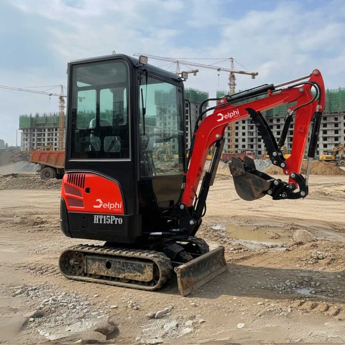 Minikoparka mini koparka Gąsienicowa Delphi HT15 PRO z Kabiną 1500kg