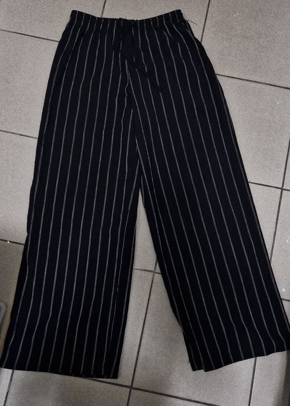 Dżersejowe spodnie szerokie roz.S H&M w paski