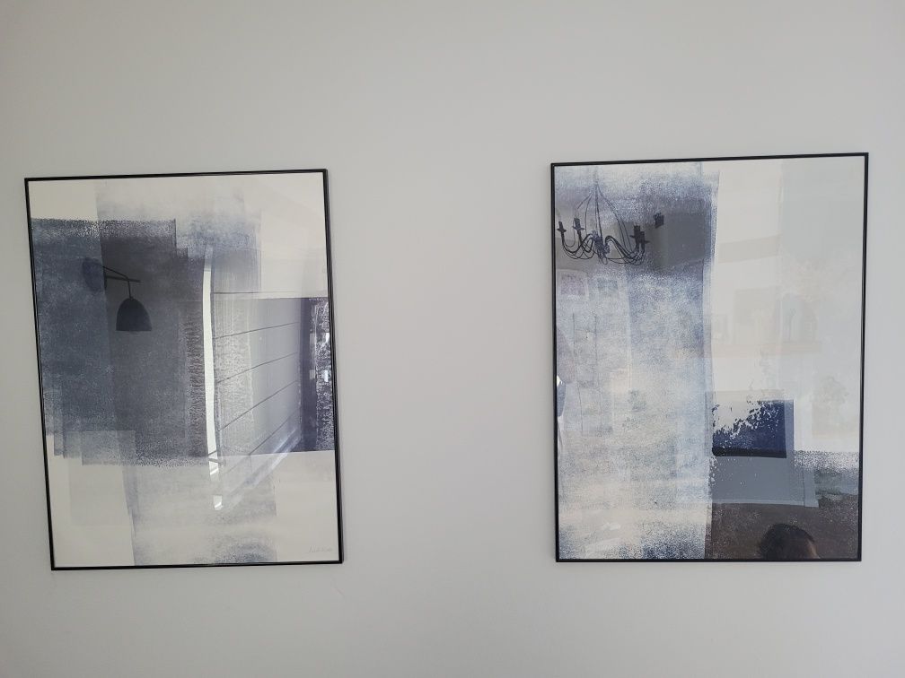 Dwa obrazy na płótnie, nowoczesne, wymiar 79,5x59,5 cm