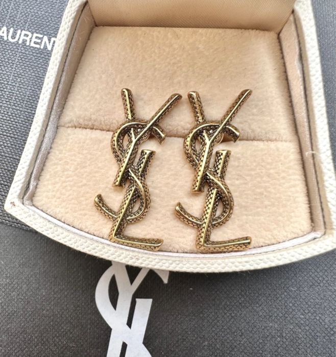 Kolczyki YSL stsre zloto