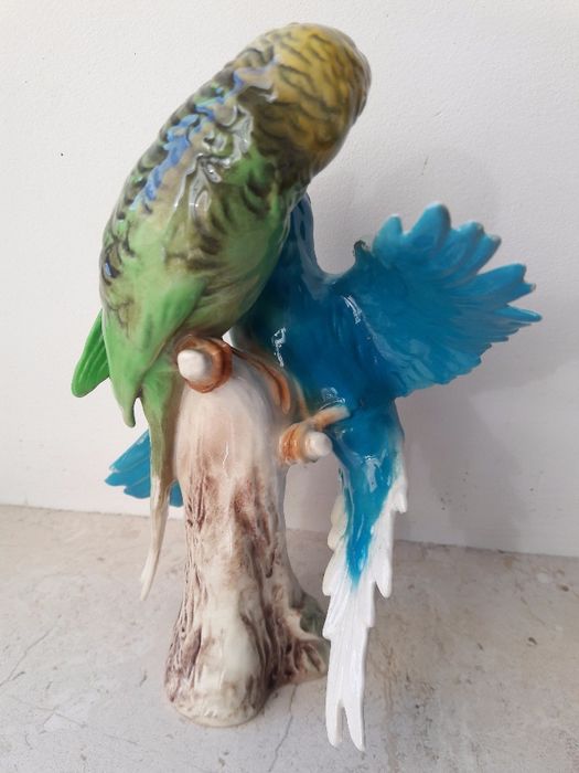 Фарфоровая статуэтка Волнистые попугаи Goebel, Германия.
