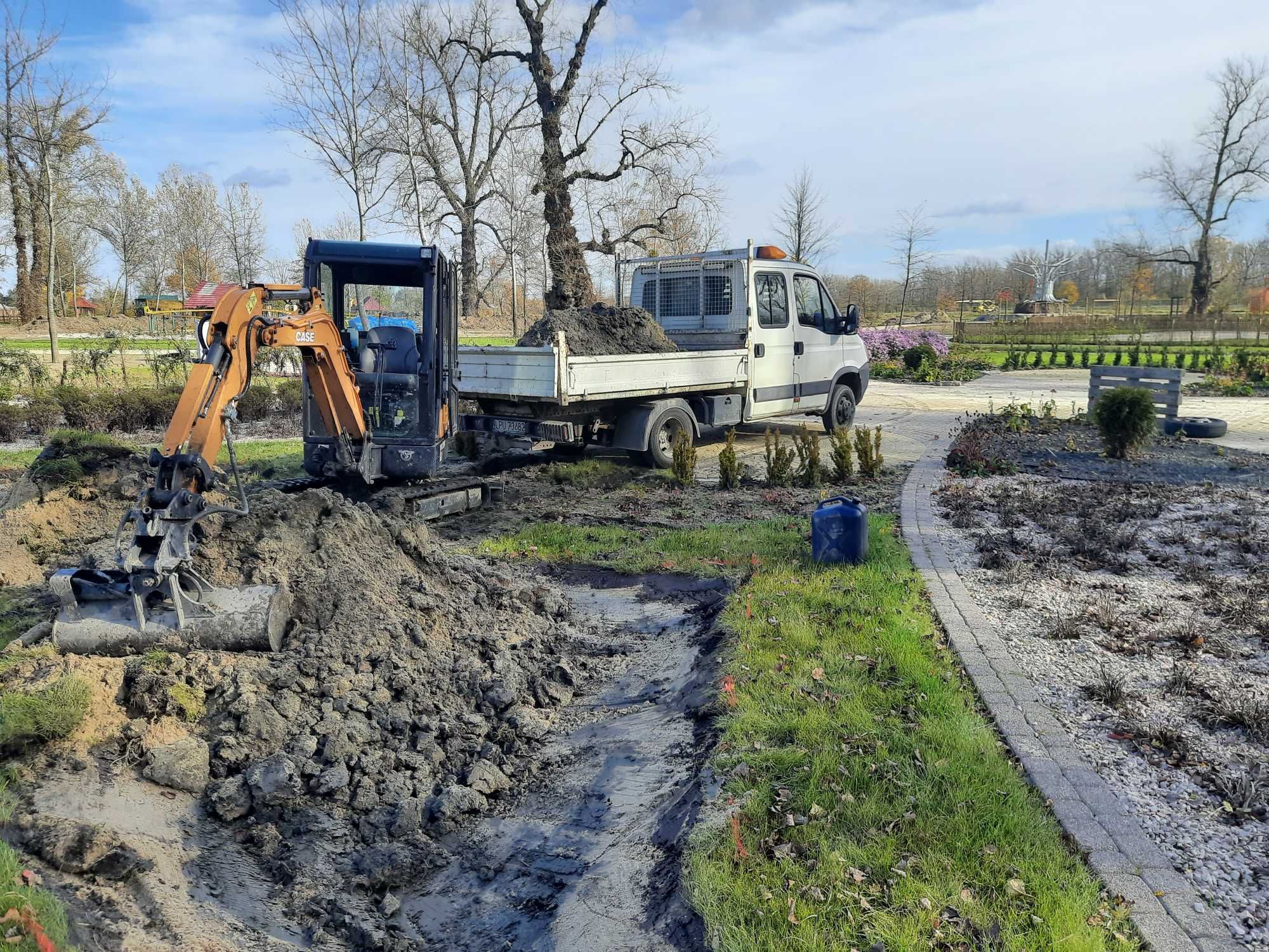 Układanie kostki brukowej,Usługi minikoparką, miniładowarką,