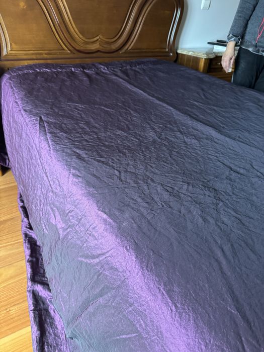 Cobertor cama de casal roxo