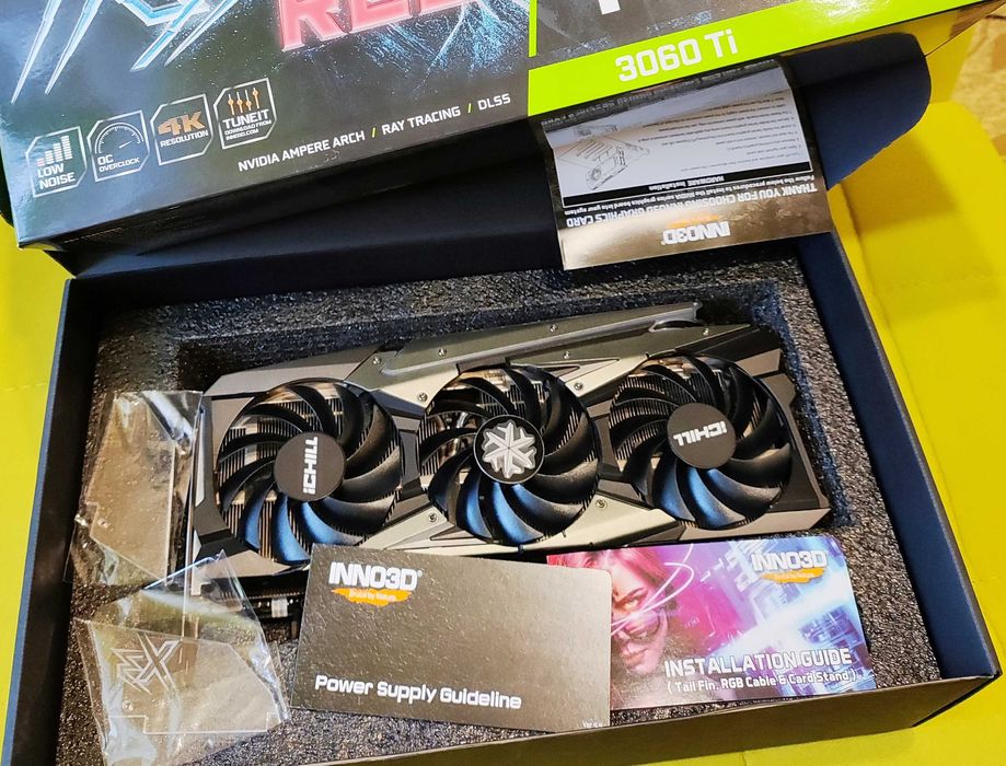 Видеокарта iCHILL X3 GeForce RTX 3060 Ti как новая