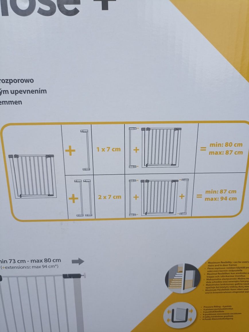 Bramka Quick Close + przedłużenie mocowana rozporowo