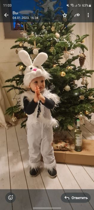 Костюм зайчика на Новий рік