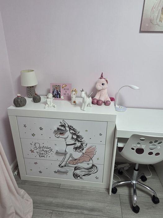 Meble dla dziewczynki (motyw jednorozec baletki)
