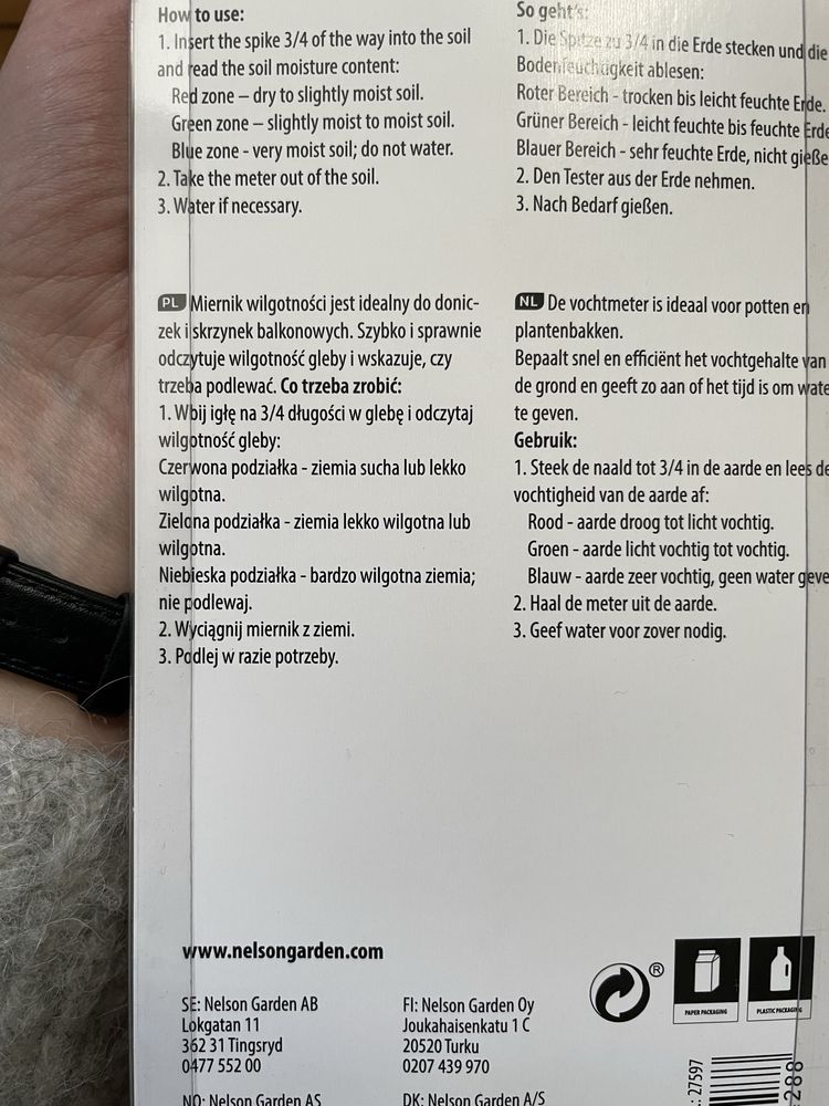 Higrometr do roślin miernik wilgotności gleby nowy