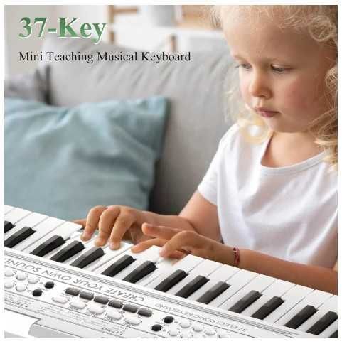Pianino elektroniczne 37 klawiszy do nauki dziecięce z mikrofonem