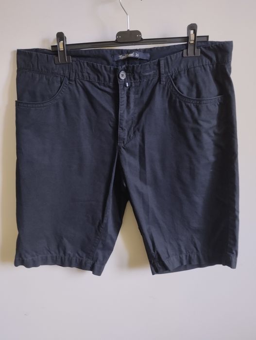 Szorty bermudy granatowe w prążki