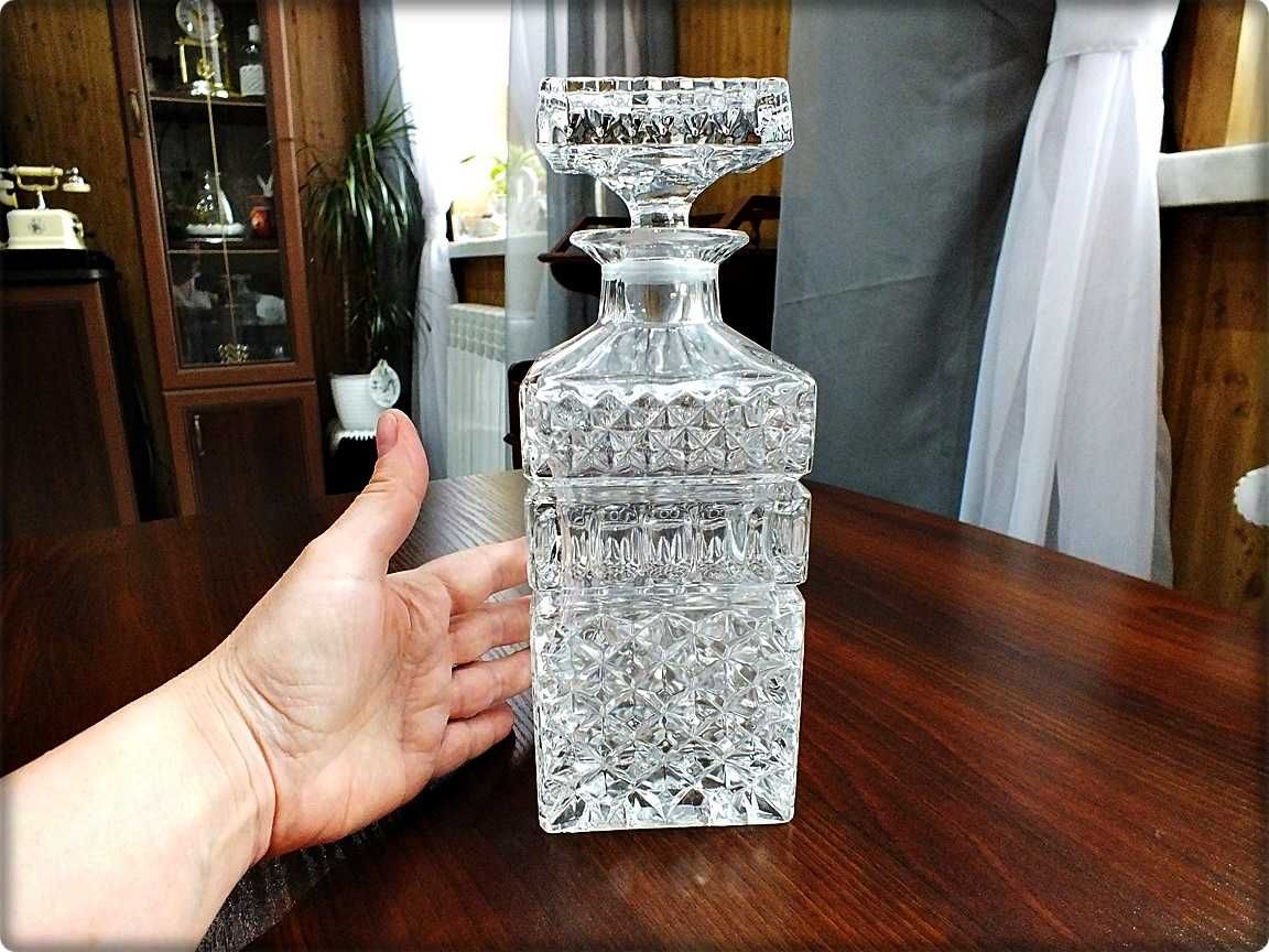 Stara Kryształowa Karafka BOHEMIA do Whisky Stan IDEALNY !!
