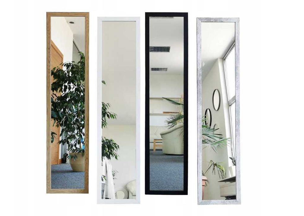 Lustro Stojące Biała Ramka Duże XXL 155x35 | WYPRZEDAŻ -20%