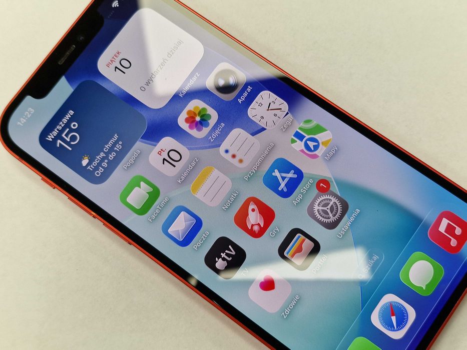 Iphone 12 64GB/ Red/ Bat 81%/ Grade A- / Gwarancja + ładowarka