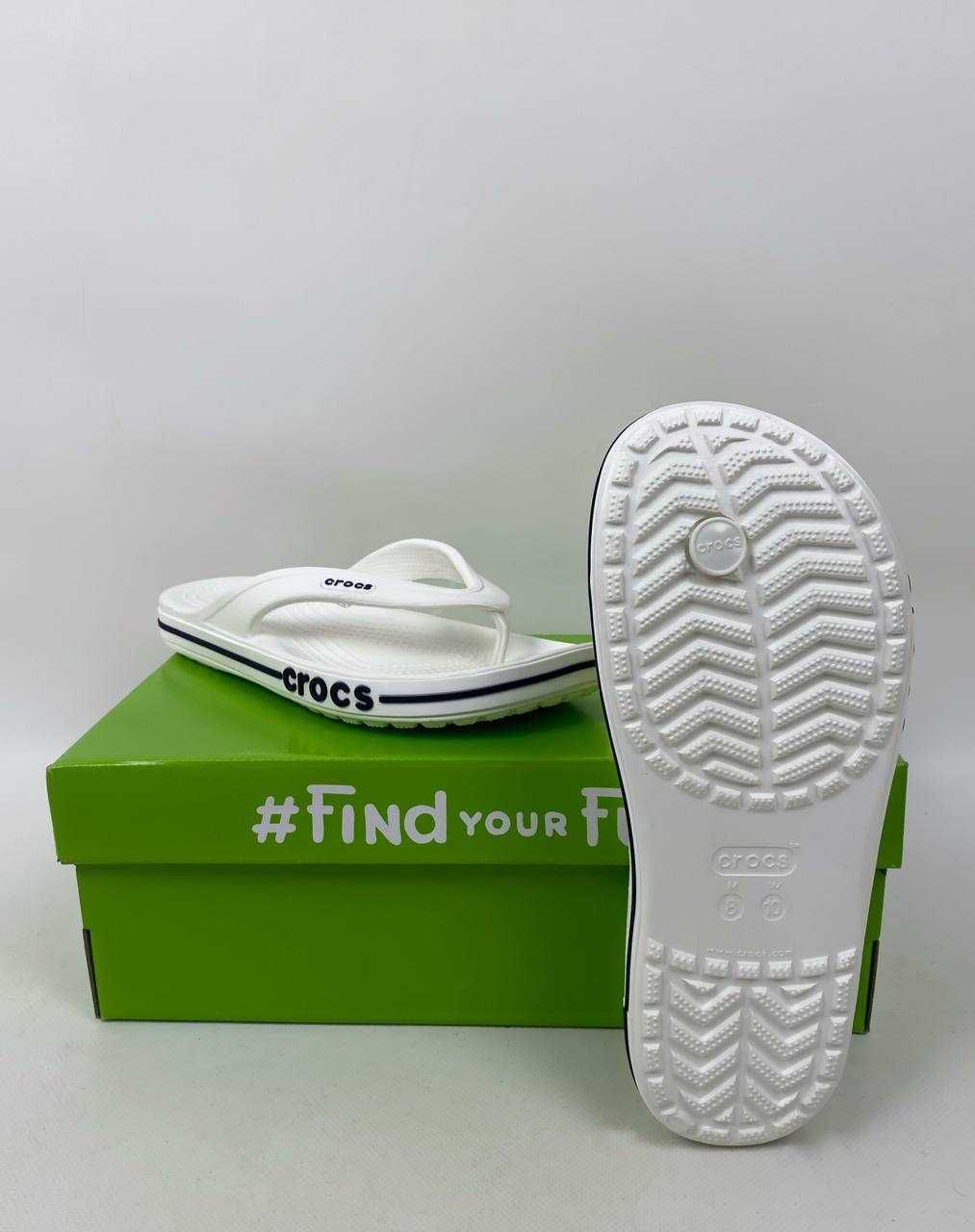 Хіт Сезону! Білосніжні жіночі CROCS Bayband Flip White 36-44р