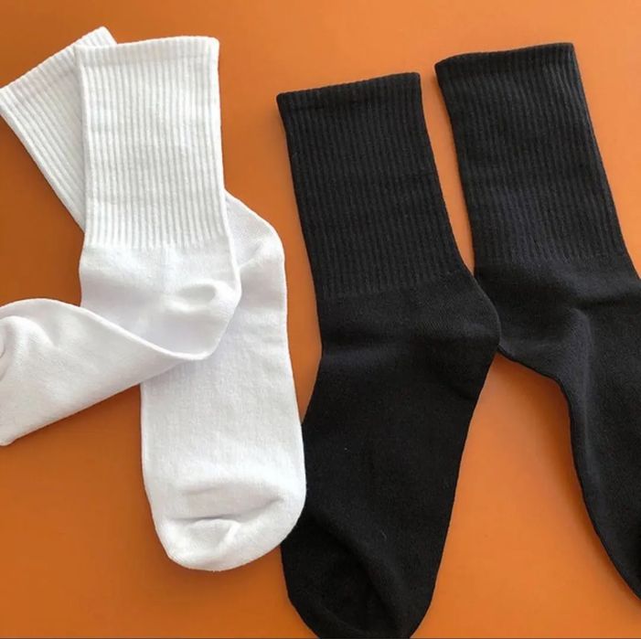 • Безкоштовна доставка • 12пар 315грн, Носки однотонні високі білі