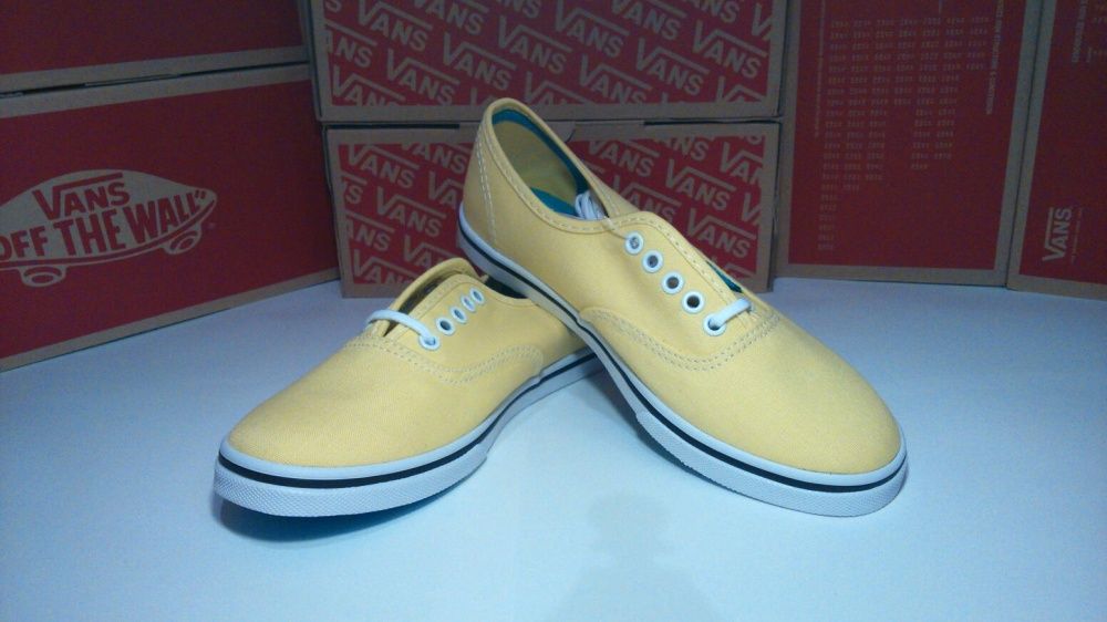 Vans Authentic Lo Pro (Pop) Yellow/Cyan Blue różne rozmiary Wyprzedaż