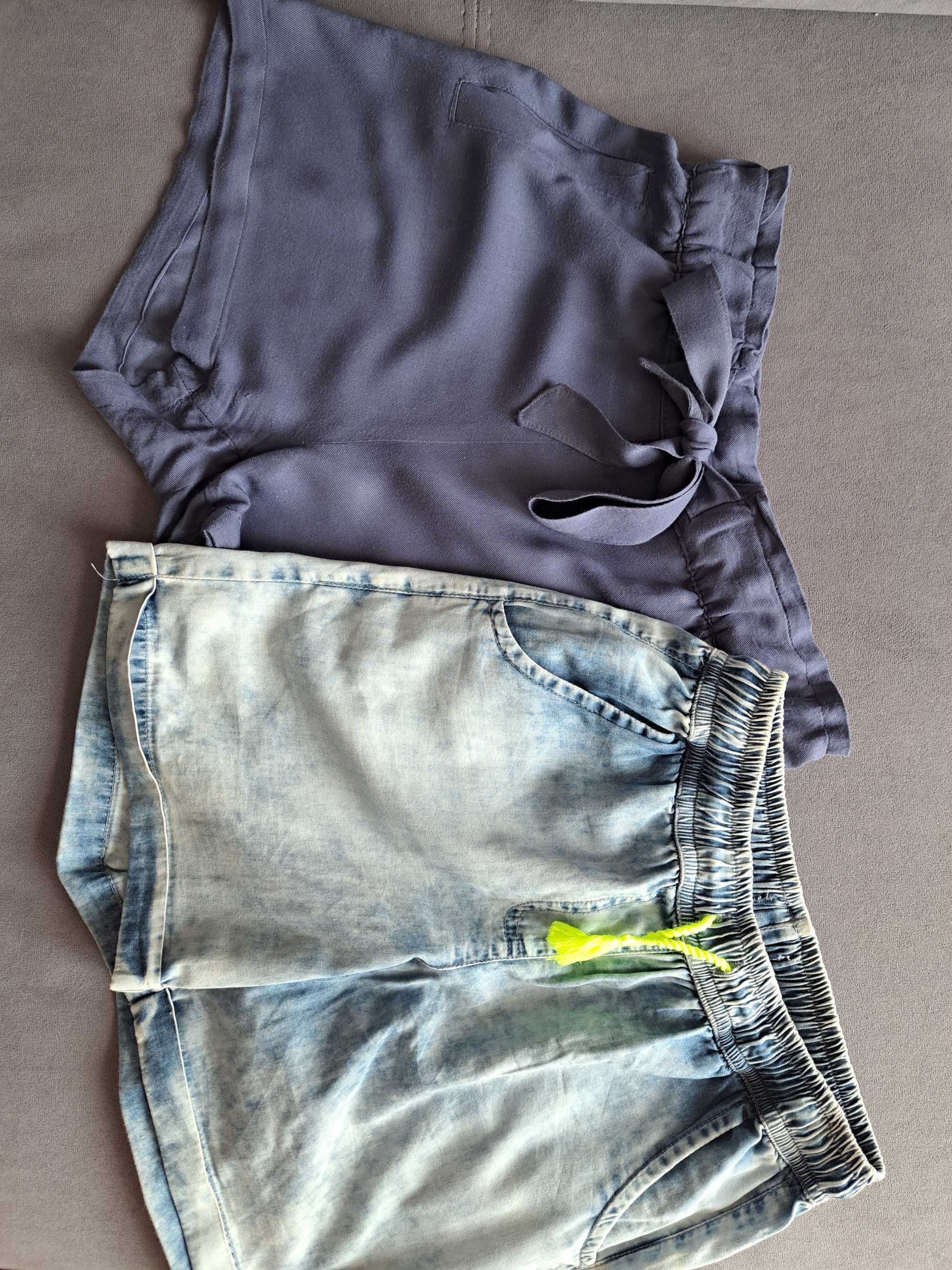 Krótkie spodenki 2 pary 134 cm Lyocell jeans Carry pepperts eleganckie