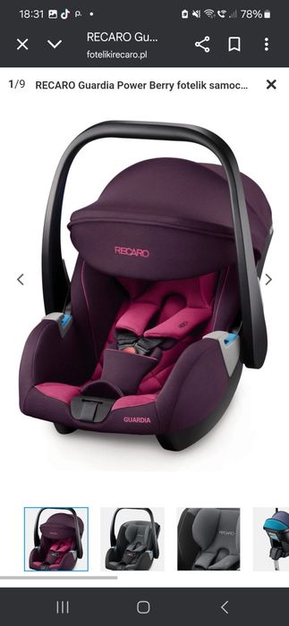 RECARO Guardia Power Berry fotelik samochodowy 0-13kg