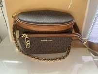 Nerka Torebka  michael kors SLATER ciemnobrązowy monogram gwarancja