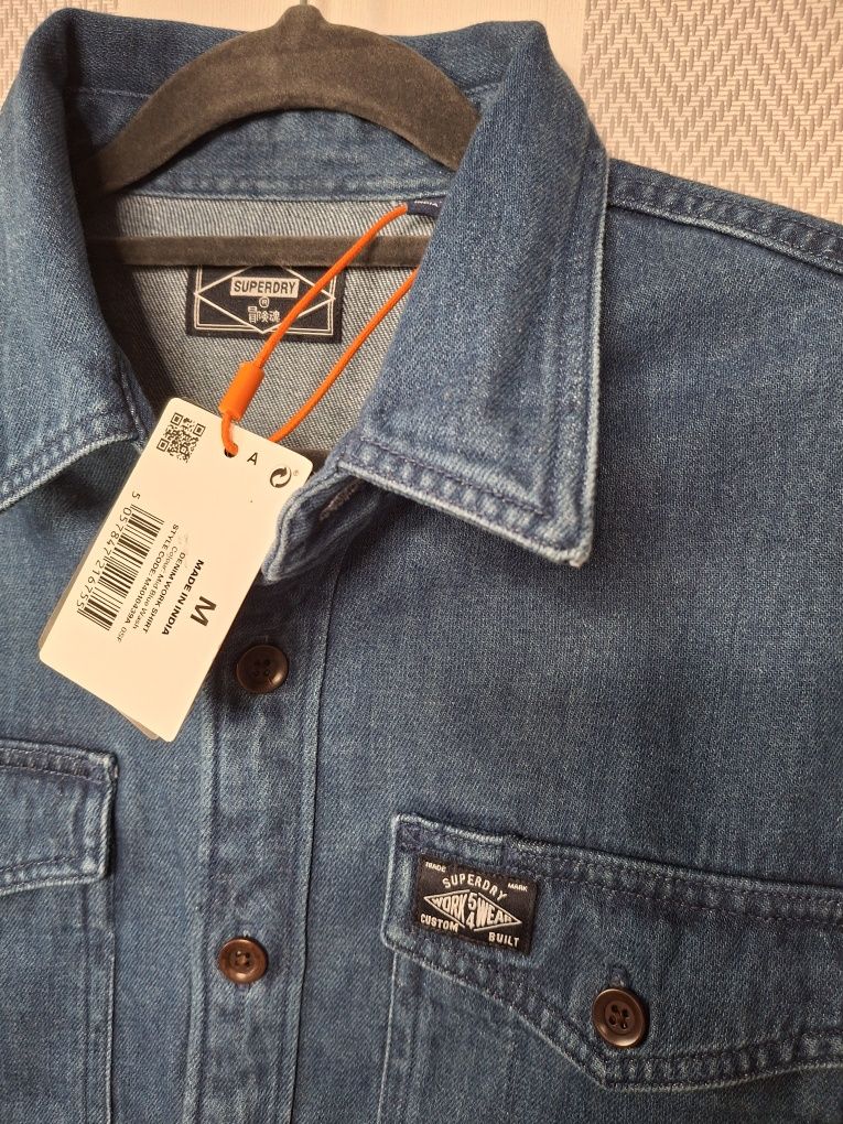 Koszula kurtka jeansowa męska M markowa Superdry NOWA z metką ( kod QR