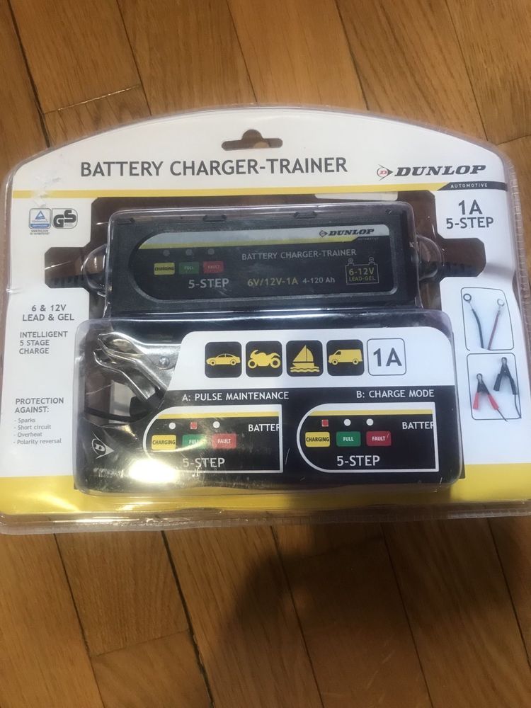 DUNLOP Battery Charger-Trainer 6 & 12V LEAD & GEL