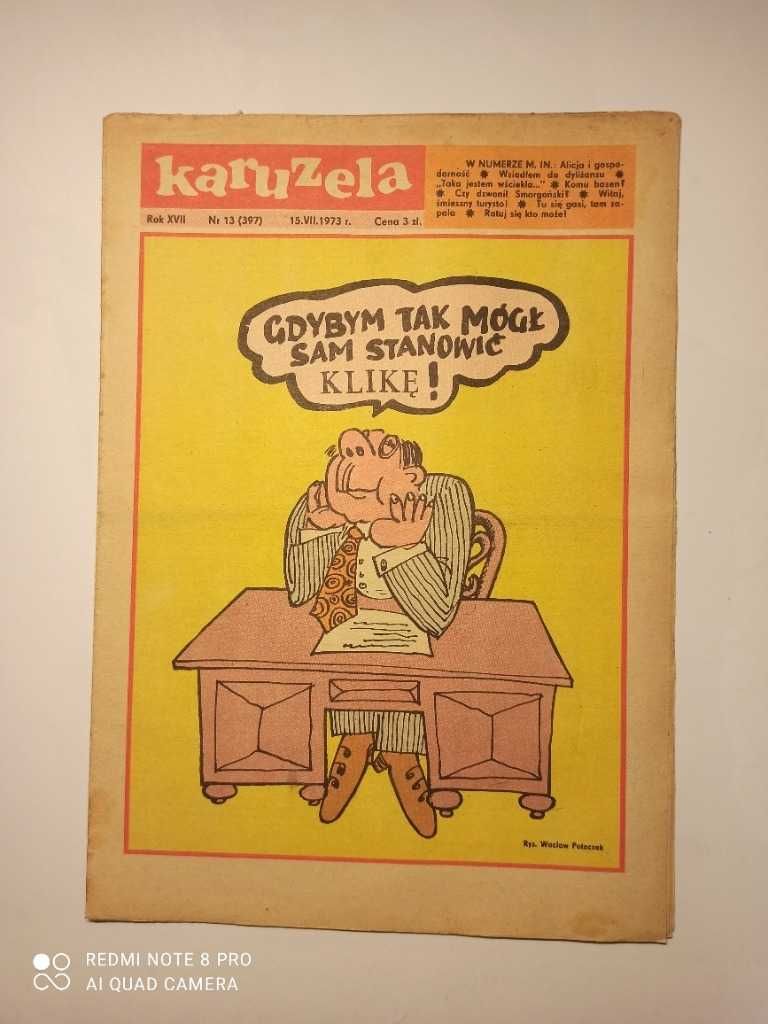 Karuzela - dwutygodnik satyryczny z 1973 r. - 9 egzemplarzy