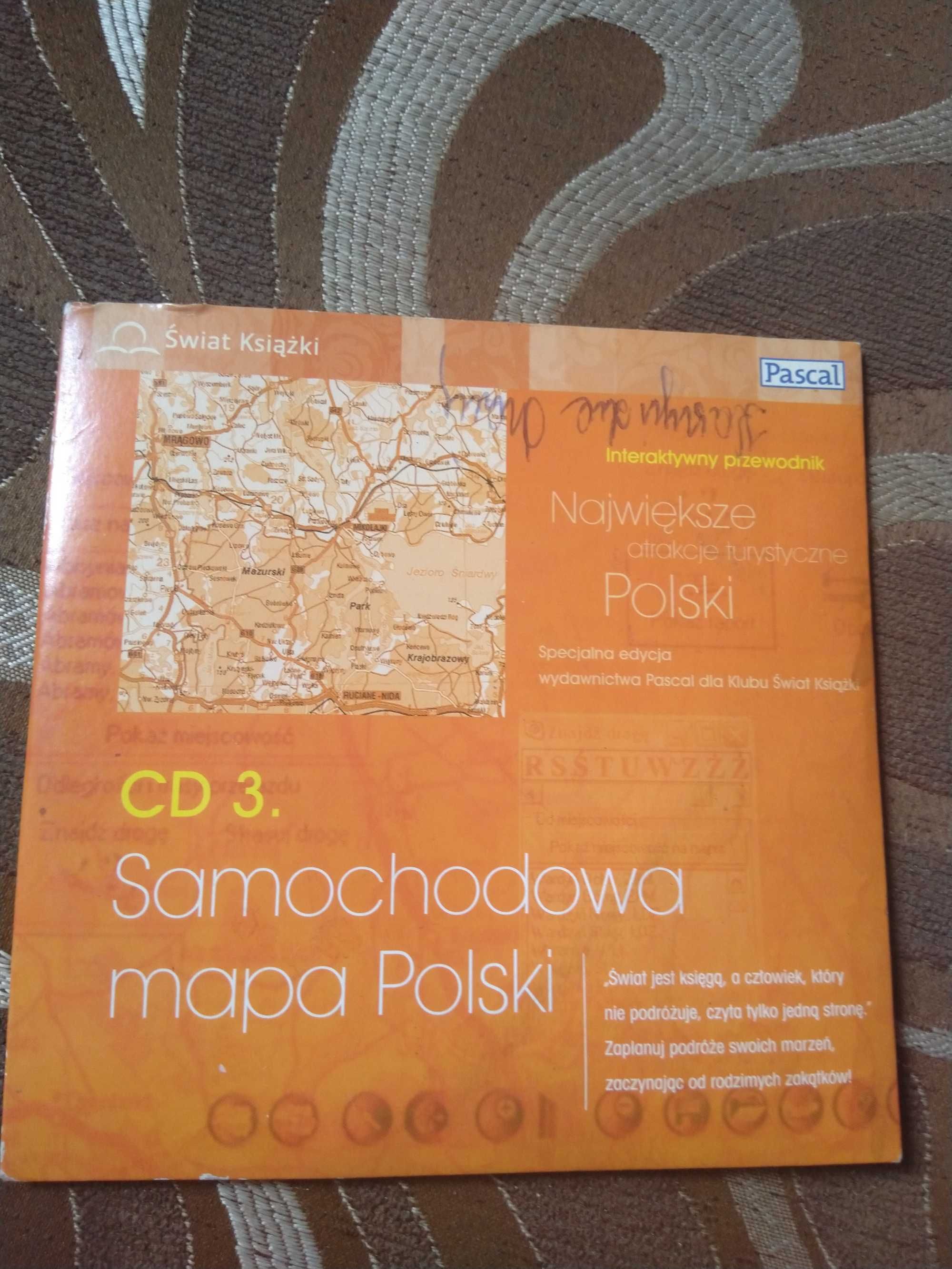 Samochodowa mapa Polski CD