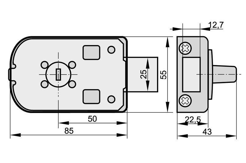 Zamek Nawierzchniowy Minos Z Wkładką 50Mm Brązowy