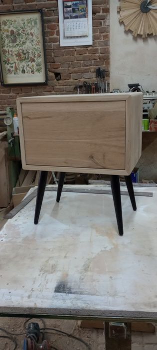 Stolik nocny szafka dębowa