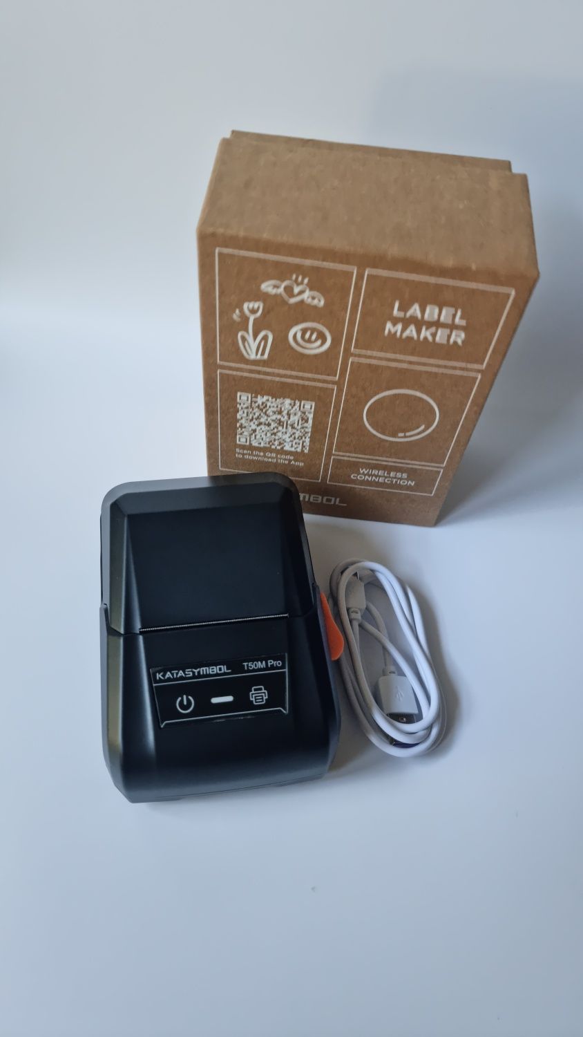 Drukarka etykiet Bluetooth Supvan T50M Pro z etykietami