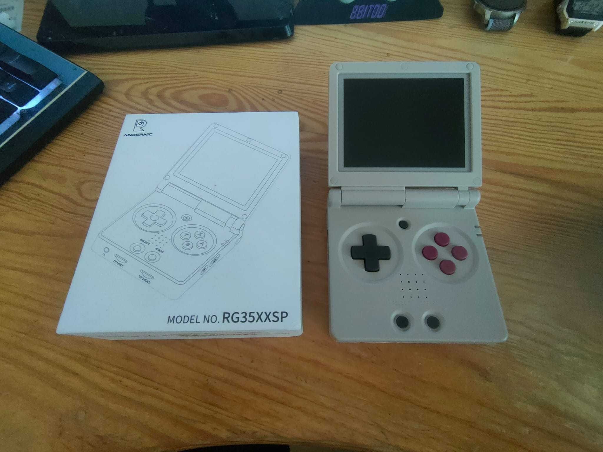 Konsola Anbernic rg35xx SP, szara / DMG, wersja rev 2, Knulli