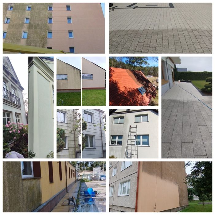 Mycie, czyszczenie-elewacja, kostka, dach. Wycena i zadowolenie GRATIS