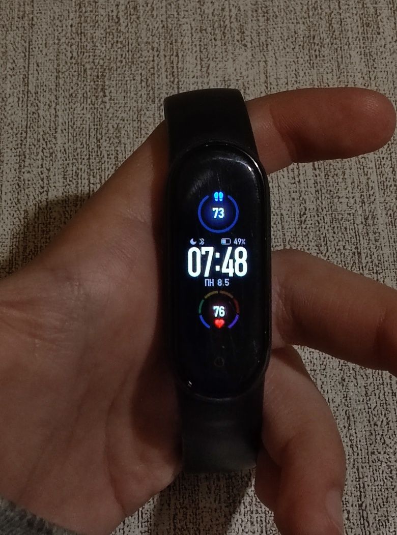 Фітнес-браслет Xiaomi Mi Band 5 смартгодинник Фітнес-трекер Чорний