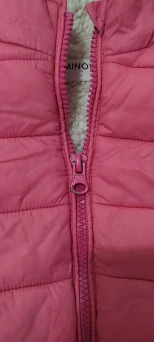 Różowy bezrękawnik z polarem Minoti r. 80 cm 12 msc