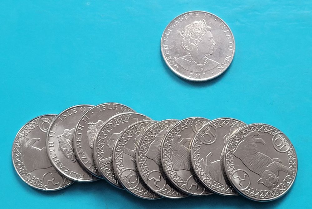 Moneta 10 pensów 2017 - Elizabeth II - Kot manks - Wyspa Man  (662A)