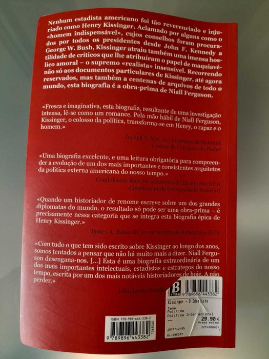 Livro "Kissinger" biografia por Niall Ferguson
