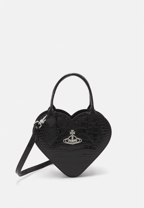 Vivienne westwood black josephine bag, чорна сумка вівєн вествуд серце