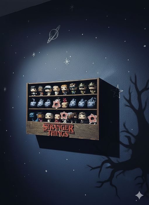 Полка-Вітрина для Колекції Kinder joy Stranger Things Дивні дива кінде